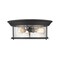 Z-Lite Sonna 3 Light Flush Mount, Matte Black And Clear Seedy 727F16-MB - alternate 4